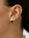 OLIO E ACETO Sterling Silver Quartzite/Lapis Lazuli/Red Snakeskin Jade Annual Ring Teardrop Earrings OLIO-OA13E02-LY Blue/Silver (OA13E01)